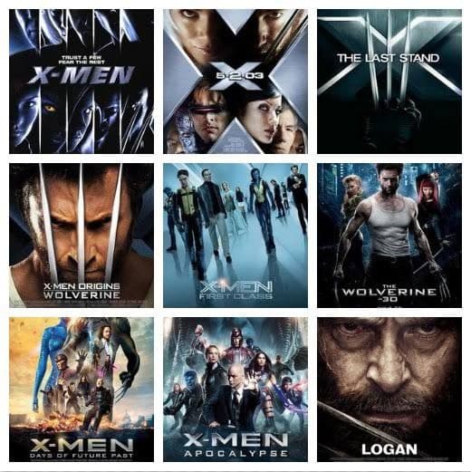 X - MEN ALL MOVIES
